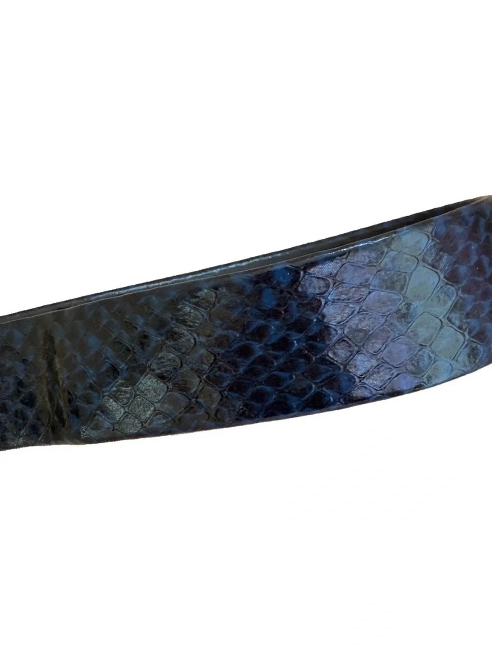 Vintage Mimi Din 1984 Snake Print Belt Golden Buckle